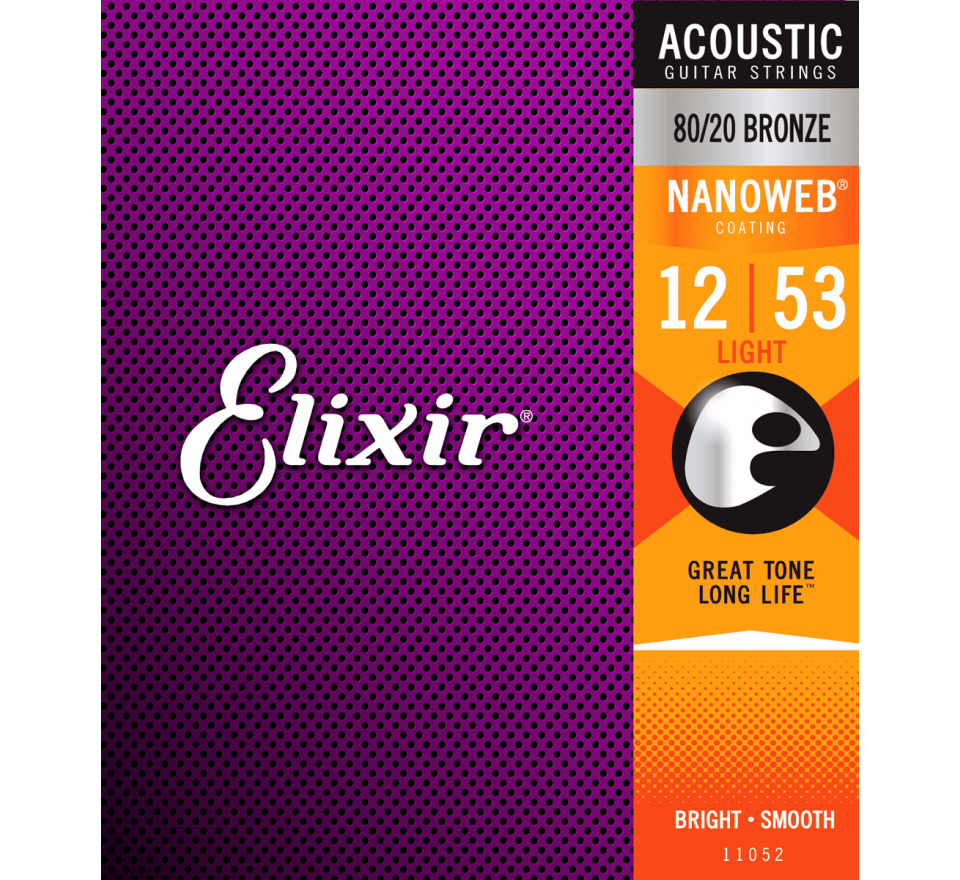 Elixir Nanoweb Light 12-53 cordes guitare acoustique